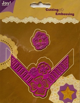 Stanzschablone Cutting&Embossing Blumenecke, Blume